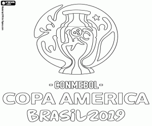 malvorlagen Logo der Copa America Brasilien 2019 ausmalbilder