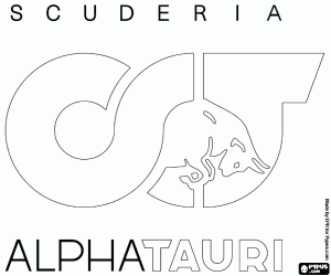 malvorlagen Logo de Scuderia AlphaTauri ausmalbilder