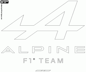 malvorlagen Logo del Alpine F1 Team ausmalbilder