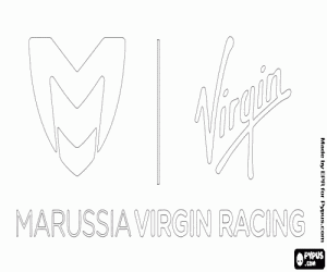 malvorlagen Logo der Marussia Virgin Racing ausmalbilder