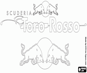 malvorlagen Logo der STR, Scuderia Toro Rosso ausmalbilder
