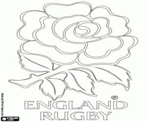 malvorlagen Logo der englischen Rugby-team ausmalbilder