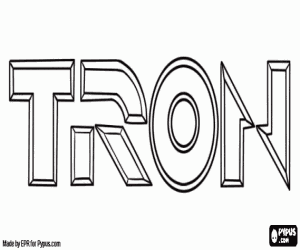 malvorlagen Logo des Films Tron ausmalbilder