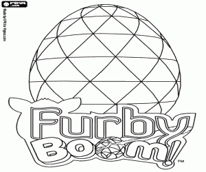 malvorlagen Logo der Furby-Boom und virtuelle Ei ausmalbilder