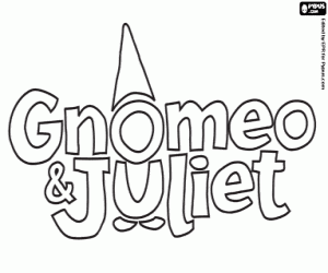 malvorlagen Logo von Gnomeo und Julia ausmalbilder