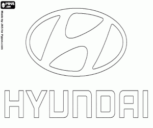malvorlagen Logo von Hyundai ausmalbilder