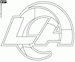 malvorlagen Logo der Los Angeles Rams ausmalbilder