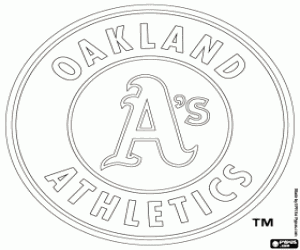 malvorlagen Logo der Oakland Athletics ausmalbilder