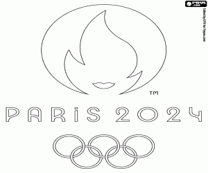 malvorlagen Logo der Olympischen Spiele 2024 in Paris ausmalbilder