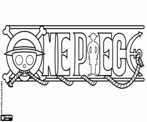 malvorlagen Logo von One Piece, japanischer manga ausmalbilder