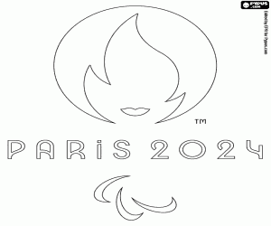 malvorlagen Logo Paralympischen Spiele Paris 2024 ausmalbilder