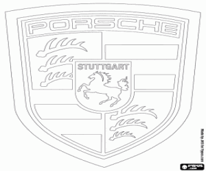 malvorlagen Logo von Porsche ausmalbilder