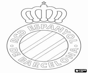 malvorlagen Logo des RCD Espanyol Barcelona ausmalbilder
