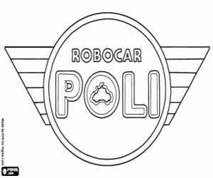malvorlagen Logo der Robocar Poli ausmalbilder