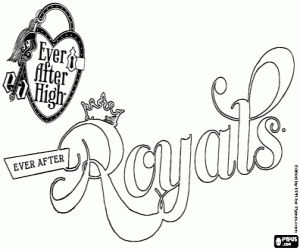 malvorlagen Logo der Royals, Ever After High ausmalbilder