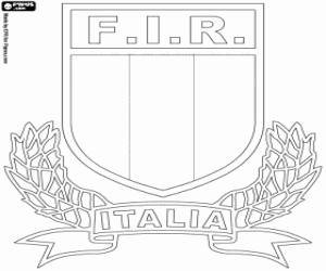 malvorlagen Logo Rugby-mannschaft von Italien ausmalbilder