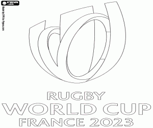 malvorlagen Logo der Rugby-Weltmeisterschaft 2023 ausmalbilder