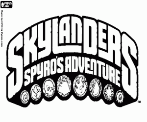 malvorlagen Logo der Skylanders, Videospiel ausmalbilder
