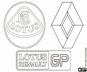 malvorlagen Logo von Lotus Renault GP ausmalbilder