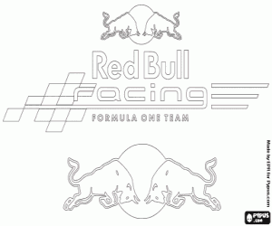 malvorlagen Logo von Red Bull Racing ausmalbilder