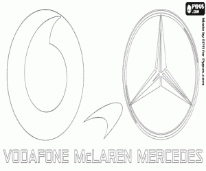 malvorlagen Logo von Vodafone McLaren Mercedes ausmalbilder