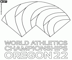 malvorlagen Logo Weltmeisterschaften Oregon 2022 ausmalbilder
