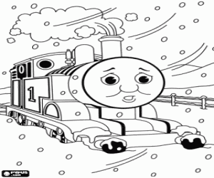 malvorlagen Die Lokomotive Thomas und der Schnee ausmalbilder