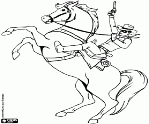 malvorlagen Lone Ranger und Silver in Aktion ausmalbilder