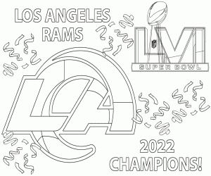 malvorlagen Los Angeles Rams, Super Bowl 2022 ausmalbilder