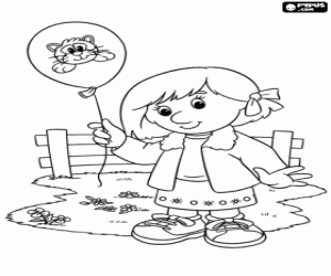 malvorlagen Lucy mit einem Ballon ausmalbilder