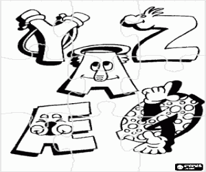 malvorlagen Lustige Buchstaben puzzle ausmalbilder