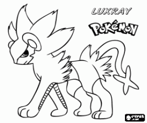 malvorlagen Luxray, Pokémon ausmalbilder