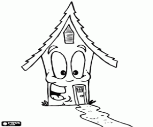 malvorlagen Lächelnd Haus und den Pfad ausmalbilder