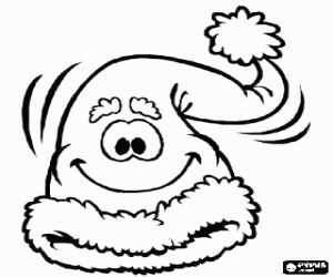 malvorlagen Lächelnde Weihnachtsmütze ausmalbilder