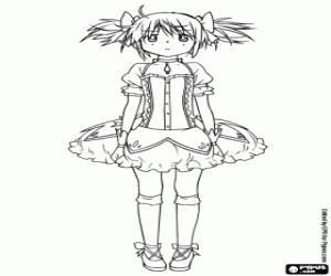 malvorlagen Madoka Kaname, Anime Charakter ausmalbilder