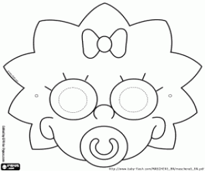 malvorlagen Maggie Simpsons Maske ausmalbilder
