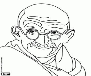 malvorlagen Mahatma Gandhi, der friedlichen Kampf ausmalbilder