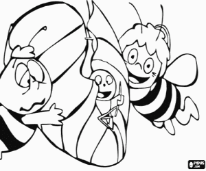 malvorlagen Maja und Willi helfen ein wurm ausmalbilder