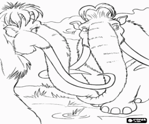 malvorlagen Die Mammuts Manny und Ellie ausmalbilder