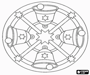 malvorlagen Mandala mit Glocken und Sterne ausmalbilder