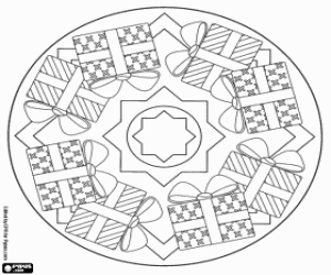 malvorlagen Mandala mit Weihnachtsgeschenke ausmalbilder