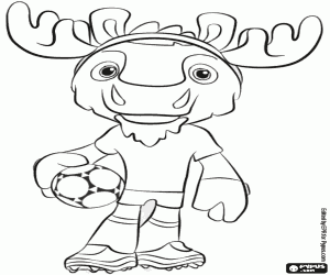 malvorlagen Maple, Maskottch Kanada-WMS 2026 ausmalbilder