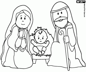 malvorlagen Maria, Josef und Jesus in der Krippe ausmalbilder