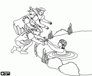 malvorlagen Der Marquis ertrinkt im Fluss ausmalbilder