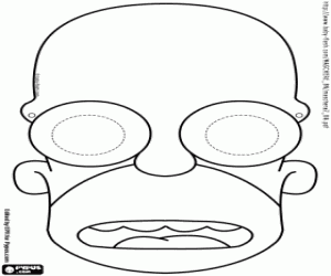 malvorlagen Die Maske von Homer Simpson ausmalbilder