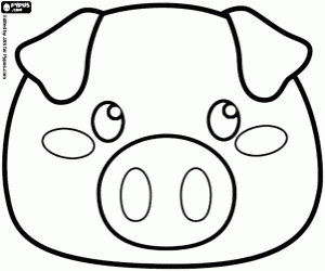 malvorlagen Maske ein kleines Schwein ausmalbilder