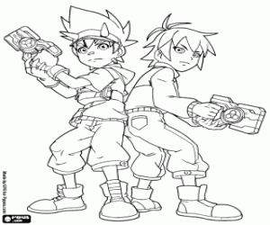 malvorlagen Max und Rex von Dinosaur King ausmalbilder