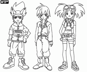 malvorlagen Max, Rex und Zoe, Dinosaur King ausmalbilder
