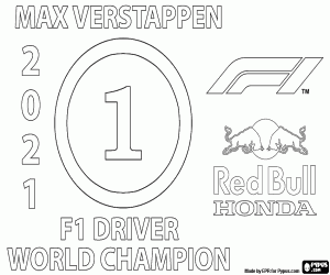 malvorlagen Max Verstappen, F1-Meister 2021 ausmalbilder