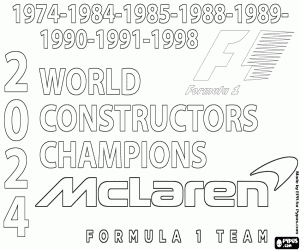 malvorlagen McLaren, F1-Meister 2024 ausmalbilder